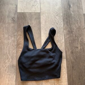 Black ALO Ribbed Top